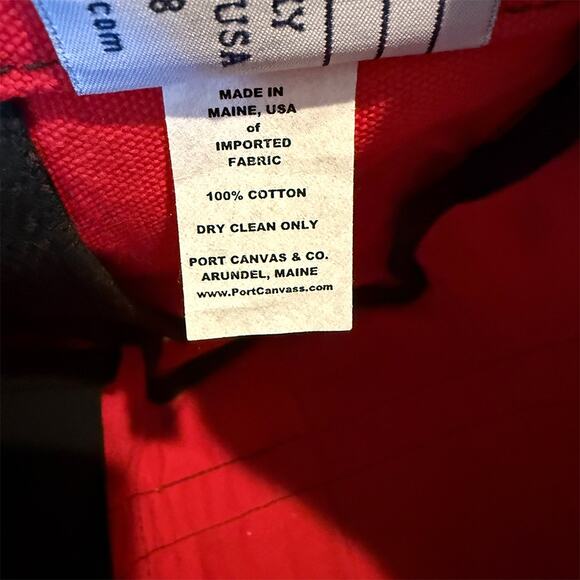 Port Canvas Westport Yarns Red/Black Duck Canvas Crafting Utility Tote Bag - Picture 9 of 10